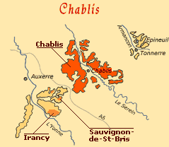 Carte des vins de Chablis
