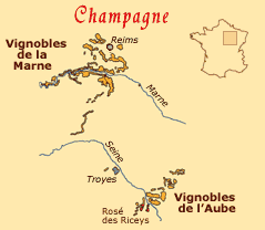 Carte des vins de Champagne