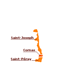 Carte des vins du Rhône nord
