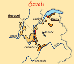 Carte des vins de Savoie