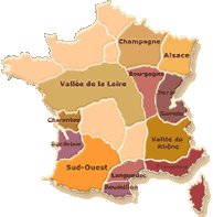 Régions de la France viticole