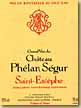 Etiquette Château Phélan Ségur