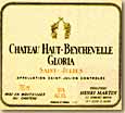 Etiquette Ch&acirc;teau Haut-Beychevelle Gloria
