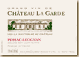 Etiquette Château La Garde