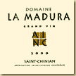 Etiquette Domaine La Madura - Grand Vin