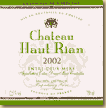 Etiquette Château Haut Rian