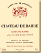 Etiquette Château de Barbe