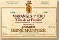 Etiquette Domaine René Monnier - Clos de La Fussière
