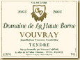 Etiquette Domaine de La Haute Borne - Tendre