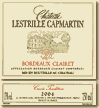Etiquette Château Lestrille Capmartin
