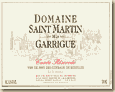 Etiquette St Martin de La Garrigue - Cuv.Réservée