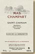 Etiquette Mas Champart - Clos de La Simonette