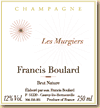 Etiquette Francis Boulard - Les Murgiers - Brut Nature