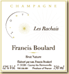 Etiquette Francis Boulard - Les Rachais