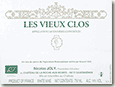 Etiquette Nicolas Joly - Les Vieux Clos