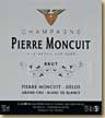Etiquette Pierre Moncuit - Cuvée Pierre Moncuit-Delos