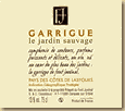 Etiquette Font Juvénal - Garrigue