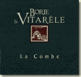 Etiquette Borie La Vitarèle - La Combe