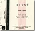 Etiquette Paul Barre - Leeloo