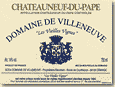 Etiquette Domaine de Villeneuve - Vieilles Vignes