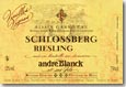 Etiquette André Blanck & Fils - Riesling Schlossberg