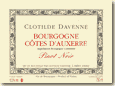 Etiquette Domaine des Temps Perdus - Côtes d'Auxerre