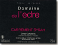 Etiquette Domaine de L'Edre - Carrément Syrah