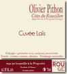 Etiquette Domaine Olivier Pithon - Cuvée Laïs