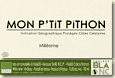 Etiquette Domaine Olivier Pithon - Mon Petit Pithon (b)