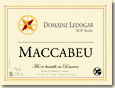 Etiquette Domaine Ledogar - Maccabeu