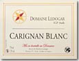 Etiquette Domaine Ledogar - Carignan Blanc