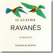 Etiquette Domaine de Ravanes - Cinsault