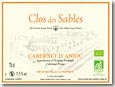 Etiquette Clos des Sables - Cabernet d'Anjou