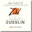 Etiquette Valentin Zusslin - Au'Rigine