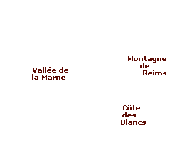 Carte des vignobles de la Marne