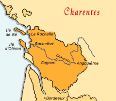 Carte des Charentes