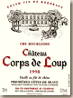 Etiquette Château Corps de Loup