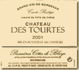 Etiquette Château des Tourtes - Cuvée Prestige blanc