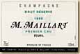 Etiquette M. Maillart - Brut Réserve Premier Cru