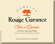 Etiquette Domaine Rouge Garance - Terre de Garance