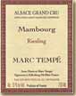 Etiquette Marc Tempé - Mambourg