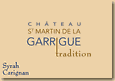 Etiquette St Martin de La Garrigue - Cuvée Tradition
