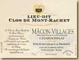 Etiquette Les Vignerons de Buxy - Clos de Mont-Rachet