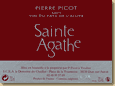 Etiquette Pierre Picot - Sainte Agathe