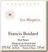 Etiquette Francis Boulard - Les Murgiers