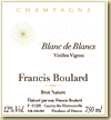 Etiquette Francis Boulard - Vieilles Vignes Blanc de Blancs