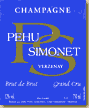 Etiquette Pehu Simonet - Brut de Brut