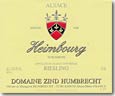 Etiquette Zind Humbrecht - Heimbourg