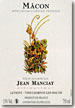 Etiquette Jean Manciat - Macon Blanc