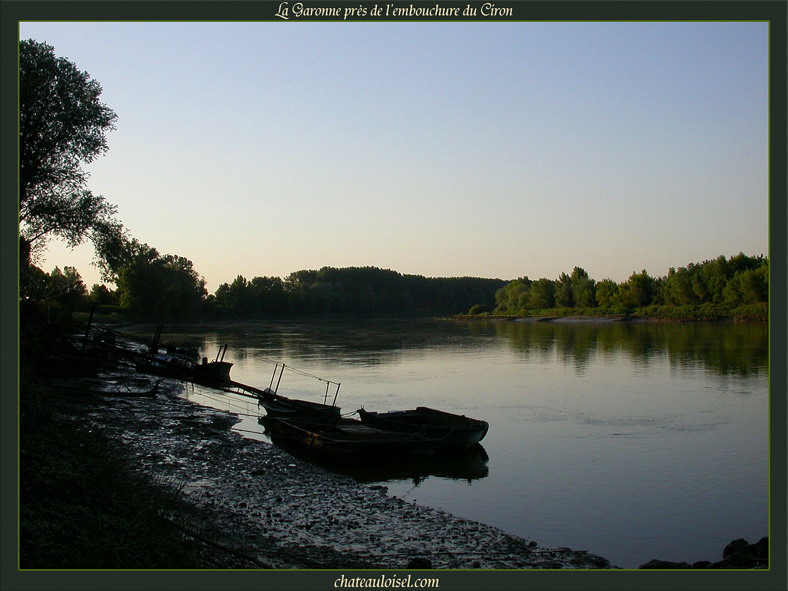 La Garonne près de l'embouchure du Ciron